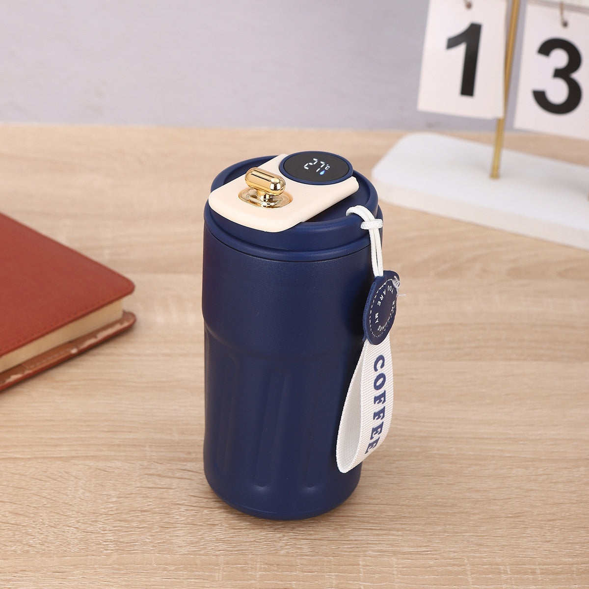 Smart Digital Thermal Bottle Portable Coffee Mug Stainless Steel. 450ml.