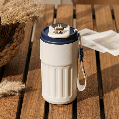 Smart Digital Thermal Bottle Portable Coffee Mug Stainless Steel. 450ml.