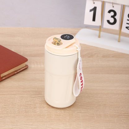 Smart Digital Thermal Bottle Portable Coffee Mug Stainless Steel. 450ml.