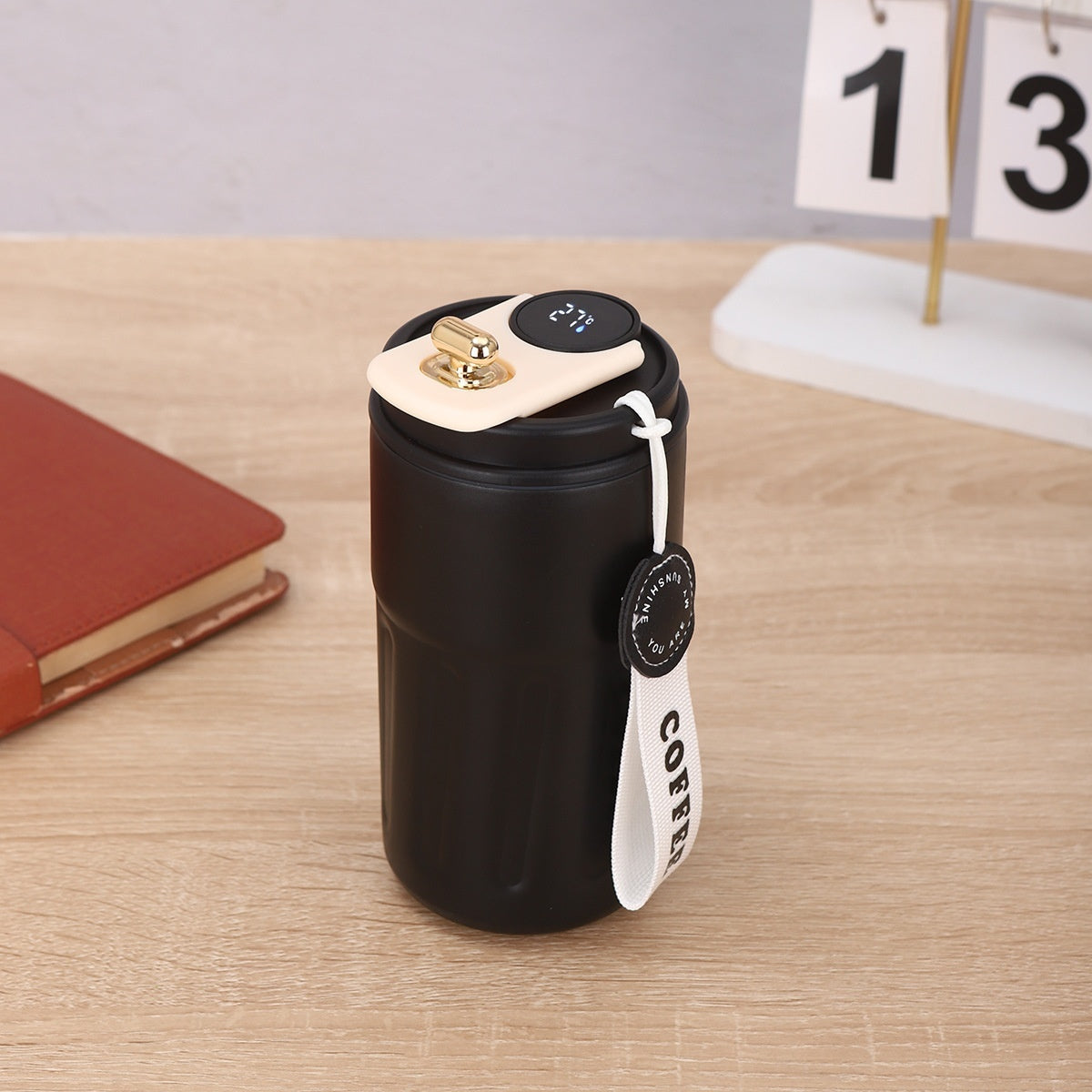 Smart Digital Thermal Bottle Portable Coffee Mug Stainless Steel. 450ml.