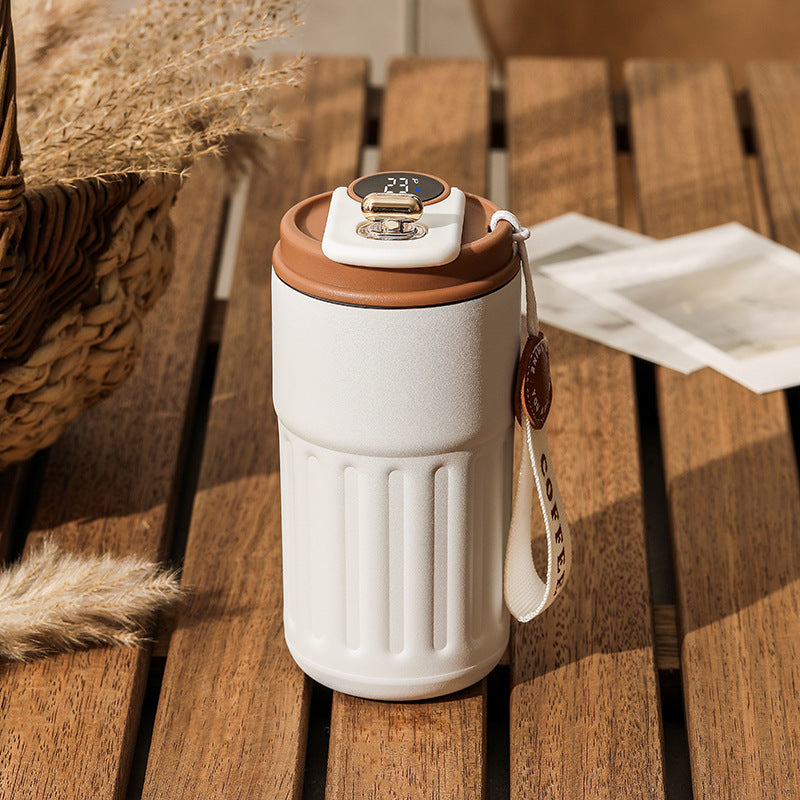 Smart Digital Thermal Bottle Portable Coffee Mug Stainless Steel. 450ml.